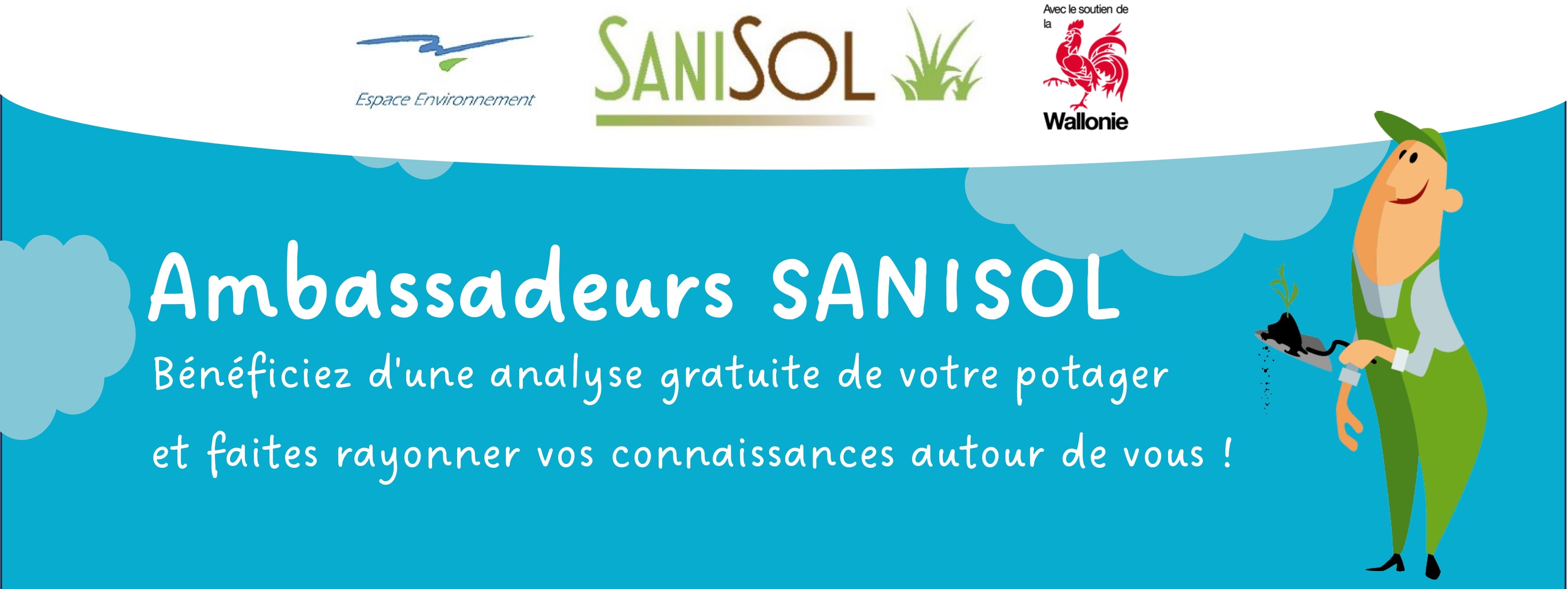 Devenez ambassadeur SANISOL, sensibilisez votre entourage et bénéficiez d’une analyse gratuite de votre potager !